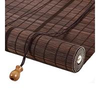 Roller blind Bamboo Retro,Natural Roman Blinds,Dark Brown Bamboo Home Window Shade Drape Curtain,Blackout/Breathable,Shutters for Indoor/Outdoor/Veranda/Patio,Customizable (90x140cm/36x55in)