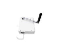 Roller Blind Belt Winder, Screw-On Winder System Mini for 14 Mm Wide Roller Shutter Straps, Hole Spacing 9.5 Cm, for Installation in The Window Reveal, Including 5 M Webbing, White Belt Winder