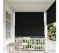 Roller Blind Black 200x140 cm Polyester UV-Resistant Thermal Light Filter Living