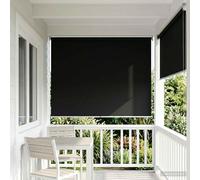 Roller Blind Black Polyester 100x230cm UV Resistant Thermal Light Control Shade