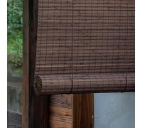Roller blind Brown Bamboo, Bamboo Roman Window Blinds Sun Shades,50-140cm Wide,Home Sunshade Light Filtering 90% Vertical Lift Decoration,Louver Curtain for Outdoor Indoor,Custom (70x80cm/28x32in)