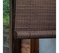 Roller blind Brown Bamboo, Bamboo Roman Window Blinds Sun Shades,50-140cm Wide,Home Sunshade Light Filtering 90% Vertical Lift Decoration,Louver Curtain for Outdoor Indoor,Custom (90x140cm/36x55in)