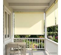 Roller Blind Cream 140 x 140 cm Polyester UV-Resistant Privacy Thermal Controls
