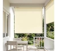Roller Blind Cream 140x230 cm Polyester UV-Resistant Thermal Privacy Easy-fit Up