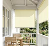 Roller Blind Cream 60x140 cm Polyester UV-Resistant Thermal Privacy ShadeEasyFit