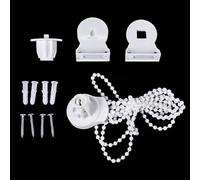 Roller Blind Fitting Kit, 1 Pack for 25mm Diameter Tube - Plastic Brackets with Screws, Top/Side/Face Mountable, White Finish, for Standard Roller Blinds