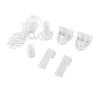 Roller Blind Fitting Repair Kit, 17mm Plastic Shade Clutch Bracket Side Pulley Chain Repair Fitting Kit Window Treatments White
