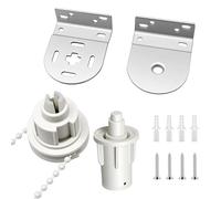 Roller Blind Fittings Kit 30mm Compatible with Roller Blinds, Complete 32mm Roller Blind Brackets Set with Clutch Chain Mechanism, 9.8FT Bead Chain, Metal Brackets Window Blinds Accessories Parts