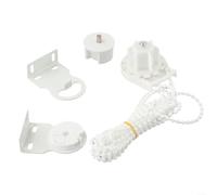 Roller Blind Fittings Kit With Brackets, Complete Replacement Parts Set For Indoor Or Outdoor Window Shades, White Plastic Hardware For Home Office Hotel Curtain Installation