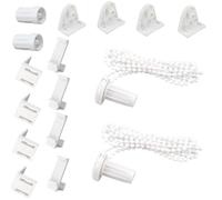 Roller Blind Fittings Replacement Repair Kit,17mm Plastic Spares,Curtain Brackets Accessories with 2m Beaded Chain Spare Kitfor Blind Connector Clips & Venetian Blind Parts