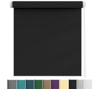 Roller Blind No Drilling 40 x 50 cm Privacy Protection Easy to Install, Daylight Roller Blinds in a Variety of Sizes Ideal for Any Window, Loft, Black