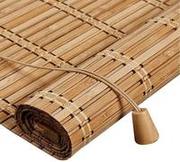 Roller blind Retro Bamboo Blinds,Natural Wood Window Shades Blinds,Bamboo Light Filtering Custom Roman Shades,Anti-UV Dustproof Decorative Curtain,for Indoor/Outdoor/Garden (50x80cm/20x32in)