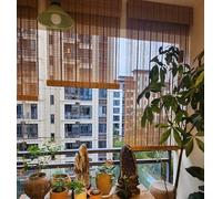 Roller blind Retro Bamboo Width 60 90 100 120cm 567cm Wide,Shades for Windows,Light Filtering Custom Roman,Anti-UV Dustproof Decorative Curtain