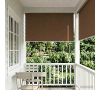 Roller Blind Taupe 120x140 cm Polyester UV-Resistant Light Filtering Privacy Pro