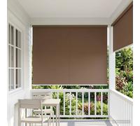 Roller Blind Taupe 180 x 140 cm Polyester UV Resistant Light & Thermal for Home