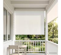 Roller blind White 120x140 cm Polyester UV-resistant Light-filtering Privacy kit