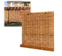 Roller Blinds 100cm 110cm 120cm 130cm 140cm 150cm Width Bamboo Blinds Suitable For Home Office Decoration Suitable For Terrace Sunshades Bamboo Roman Shades(110x120cm)