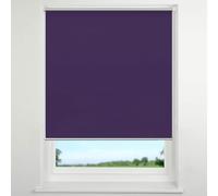 Roller Blinds 115 x 100 cm UV 100% Blackout Protection Thermal Roller Blinds for Kitchen Windows with Fittings Waterproof Fabric for Bedroom Living Room Bathroom, Purple