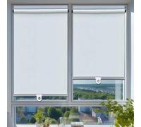 Roller Blinds 50cm 60cm 75cm 80cm 90cm 105cm 110cm 120cm Wide,Blackout Roller Shades,Thermal Insulated Blinds No Drilling,Retractable Balcony Sun Shades,Privacy Curtains,White-85x150cm(33.5x59in)
