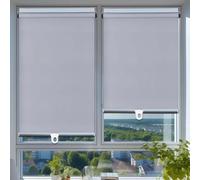 Roller Blinds 50cm 60cm 75cm 80cm 90cm 105cm 110cm 120cm Wide,Blackout Roller Shades,Thermal Insulated Blinds No Drilling,Retractable Balcony Sun Shades,Privacy Curtains,Grey-100x150cm(39.4x59in)
