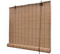 'vidaXL Natural Bamboo Roller Blinds - Beige Roller Shades Ideal for Room Darkening and Privacy with Easy Installation (120 x 160cm)