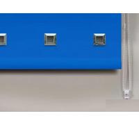 Roller Blinds Easy Fit Trimable Home Office Window Square Eyelet Fabric Blind 160cm Drop (Blue, 120 x 160 cm)