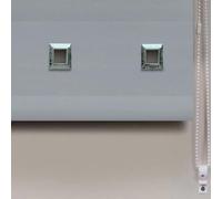 Roller Blinds Easy Fit Trimable Home Office Window Square Eyelet Fabric Blind 160cm Drop (Silver, 150 x 160 cm)