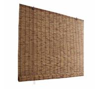 Roller Blinds for Windows - Custom Sized Bamboo Roll Up Curtains, Cordless Porch Blackout Window Shades Privacy Screen for Indoor Outdoor Home Patio Porch(Carbonized)