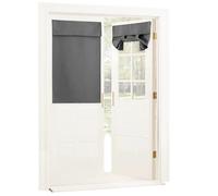 Roller Blinds No Drilling, French Door Blinds Window Blinds Easy Fit Clip in Blackout Roller Blind UV Protection Tie Up Shades Door Curtain Privacy Roller Blinds for Window Patio Door
