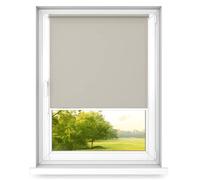 time4blinds MINI Basic Stick on or noninvasive Roller Blinds for Windows - Adhesive Blinds - Easy Fit Clip On Blinds - Dimming Blinds for Bedroom - 600x1900mm Light Coffee - Operated on Left Side