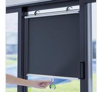 Roller Blinds With Suction Cups, Retractable Sunshade Roll Up Blinds, Sunscreen Blackout Roll Up Shades, Roof Window Roller Shades, Privacy Curtains,Black-60x125cm/24 * 49in
