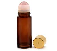 Roller Bottle, 2PCS Glass Oil Roller Bottles, 50ml Refillable Glass Roll On Bottle for Essential Oils, Brown Rollerball Bottles