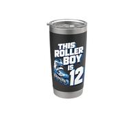 Roller Boy 12th Birthday Rollerblading Skater Age 12 Party Stainless Steel Insulated Tumbler