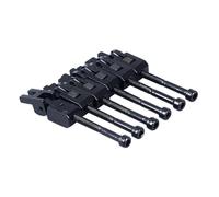 Roller Bridge Saddle, Double Locking Electric Guitar Tremolo Saddles Firm Fixing Metal 6pcs for Replacement (Black)