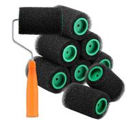 Roller Brush Paint Roller Tool Kit, 10x Tool Set with Replacement Covers, 4 Inch Color Roller, Brush, Rolling Brush | Small Resorts for