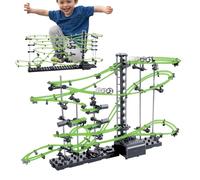 Roller Coaster - Battery-Powered Marble Runs for Kids, 12.99 inches Glow-in-the-Dark Educational Toy, Kit Maze Toys Game for Children Enthusiasts Family Birthday Christmas New Year Easter Friends Adul