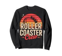 Roller Coaster Crew Retro Theme Amusement Park Design Sweatshirt