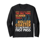 Roller Coaster Fast Pass Theme Park Long Sleeve T-Shirt
