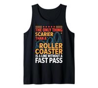 Roller Coaster Fast Pass Theme Park Tank Top