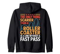 Roller Coaster Fast Pass Theme Park Zip Hoodie