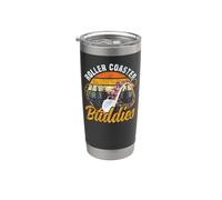 Roller Coaster Friends Besties Retro Vintage Roller Coaster Stainless Steel Insulated Tumbler