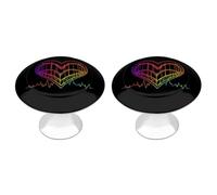 Roller Coaster Heartbeat Cabinet Knobs Stainless Steel Round Drawer Pulls for Wardrob Doorknob