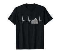 Roller Coaster Heartbeat Roller Coaster ECG Pulse Theme Park T-Shirt