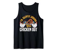 Roller Coaster I'm Silently Judging You Chicken Out Tank Top
