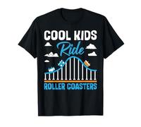 Roller Coaster Kids Boys Girls Theme Park Rollercoaster T-Shirt