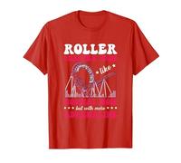 Roller Coaster Mom Amusement Park Rollercoaster T-Shirt, Men, Red, Medium
