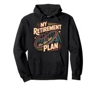 Roller Coaster Retired Retro Vintage My Retirement Plan Pullover Hoodie