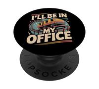 Roller Coaster Retro Vintage I'll Be In My Office PopSockets Adhesive PopGrip