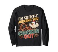 Roller Coaster Retro Vintage I'm Silently Judging You Long Sleeve T-Shirt