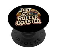 Roller Coaster Retro Vintage Just One More Roller Coaster PopSockets Adhesive PopGrip